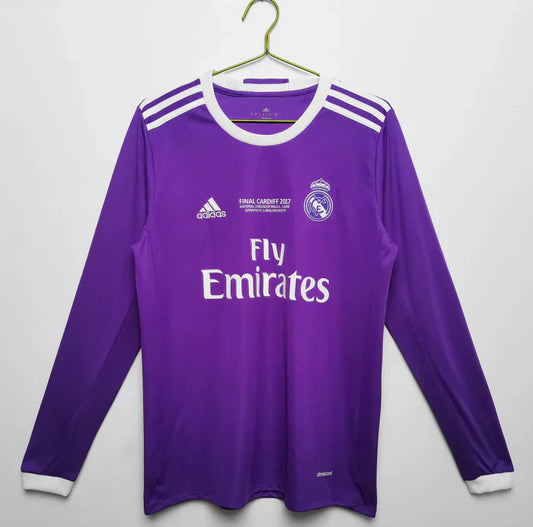 Real Madrid Retro 2016-2017 Manga Larga Visitante Kit