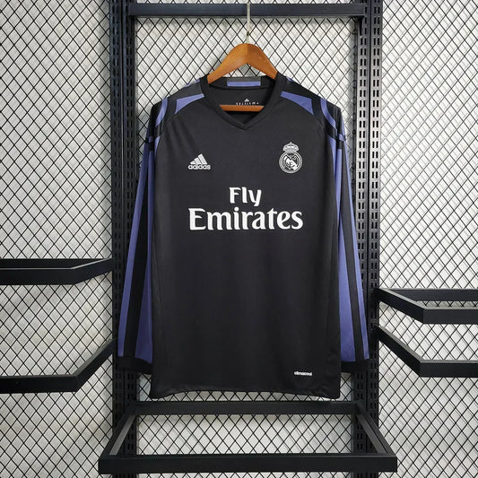 2015/2016 Retro Real Madrid Alternativa Visitante Manga Larga