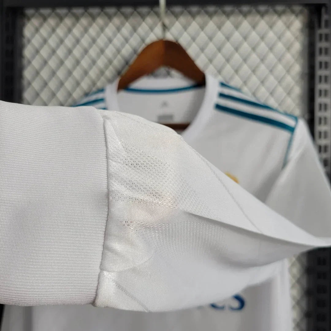 2017-2018 Retro Real Madrid Local Kit Manga Larga