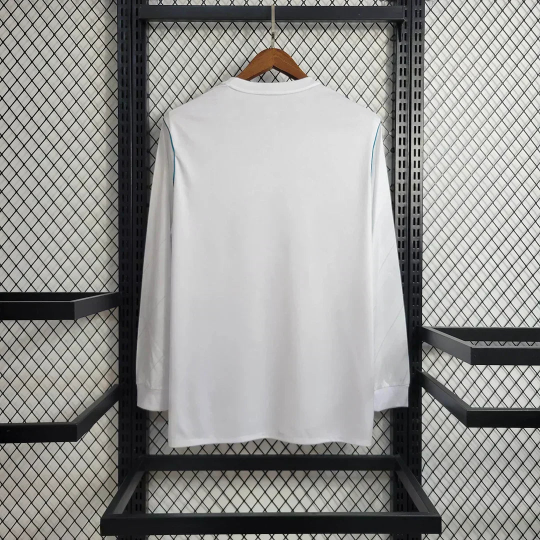 2017-2018 Retro Real Madrid Local Kit Manga Larga