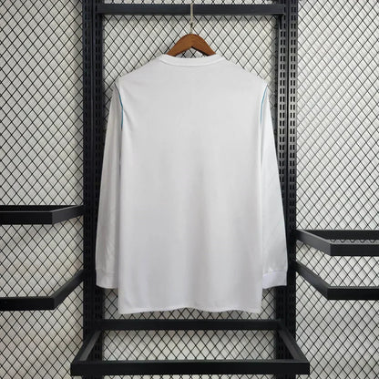 2017-2018 Retro Real Madrid Local Kit Manga Larga