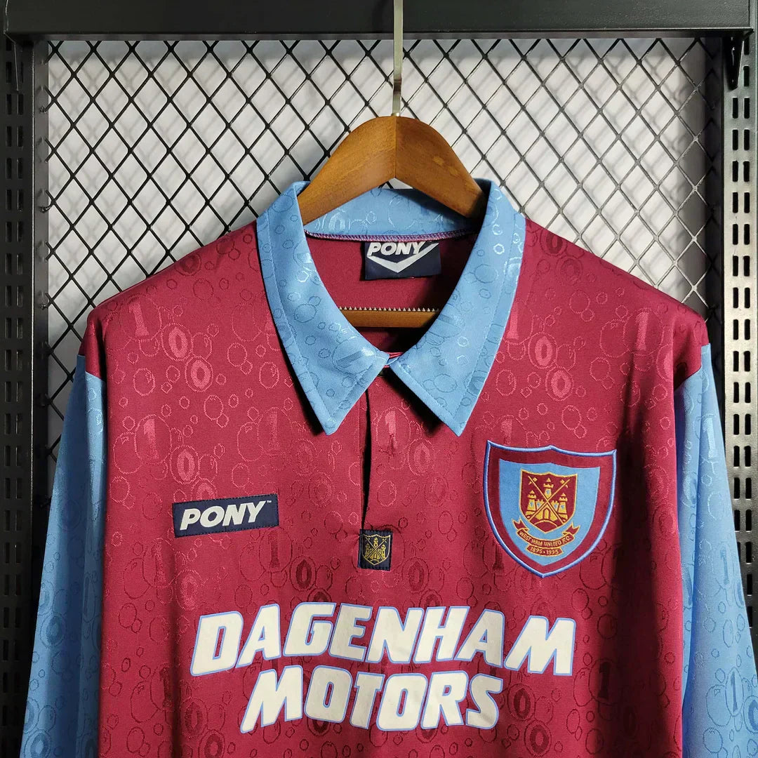 1995-1997 Retro West Ham United Local Manga Larga