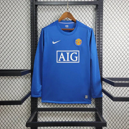 Manchester United Retro 2008/2009 Alternativa Kit Manga Larga