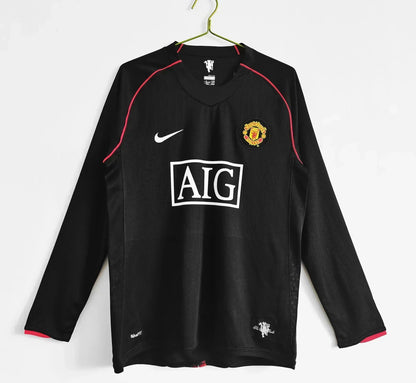 Manchester United Retro 2007-2008 Visitante Kit Manga Larga