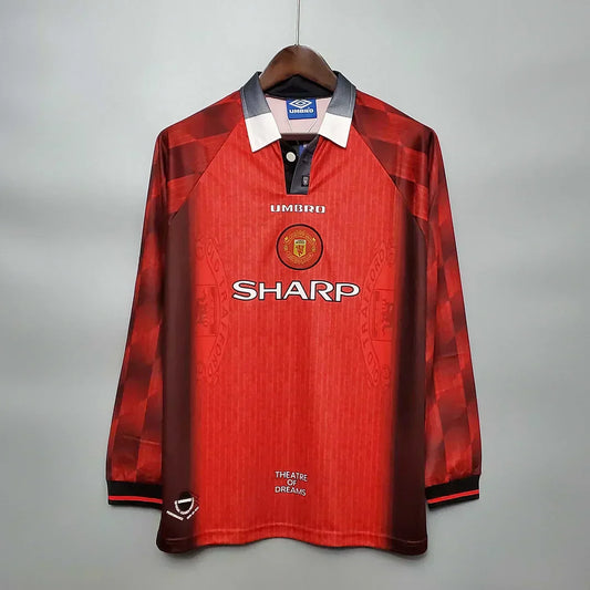 1996/1998 Retro Manchester United Local Manga Larga